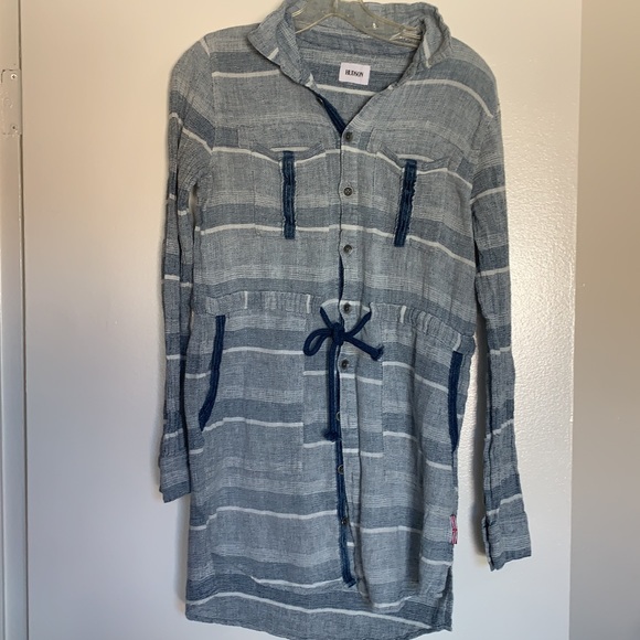 Hudson Jeans Blue Striped SZ S Top - Picture 8 of 8